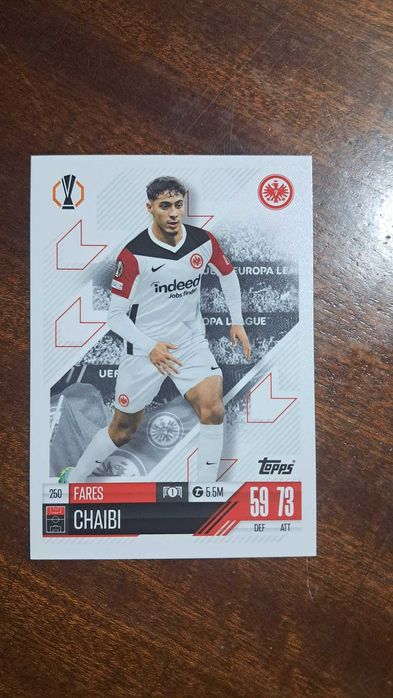 Cartas da coleção Match Attax da Topps 2024/2025 Fares Chaibi