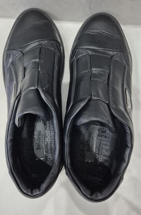 Buty meskie czarne 42 trampki skorzane baldinini