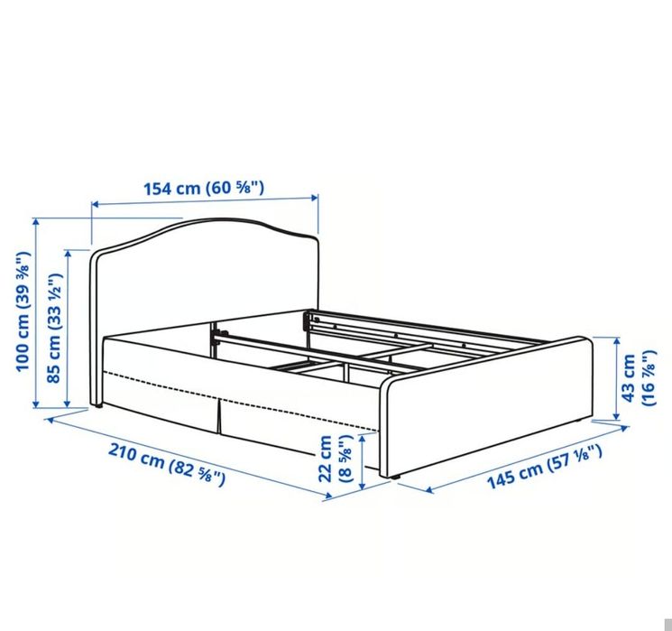 Estrutura de cama estofada - IKEA