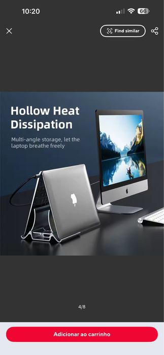 Suporte Vertical Automático para Portátil / Tablet