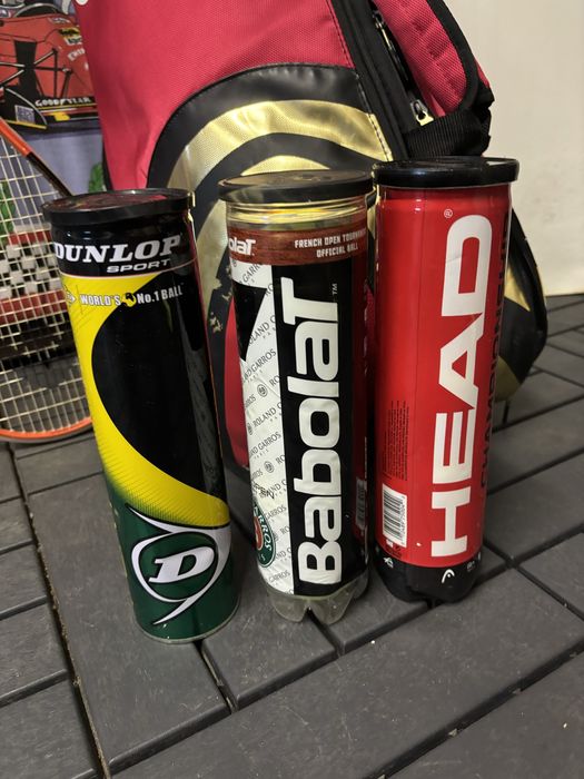Saco de tenis e 2 raquetes de tenis, mais 1 squach