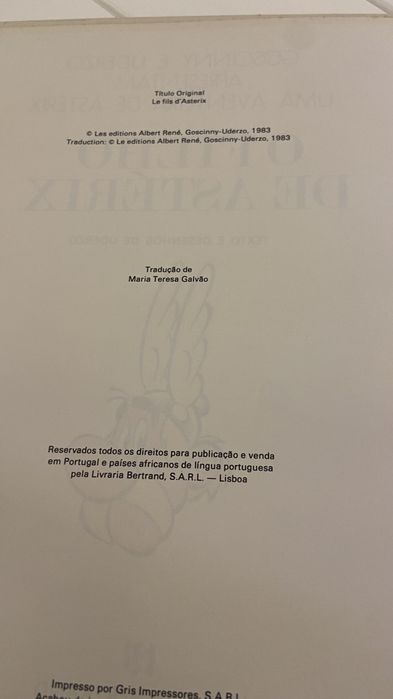 Livro do Asterix - filho do Asterix