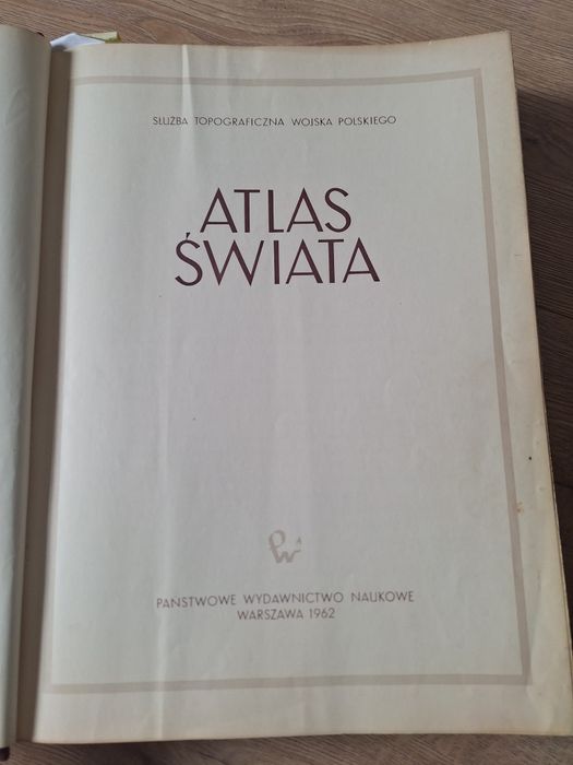 Atlas Świata; Wydawnictwo Naukowe, 1962 -unikat.