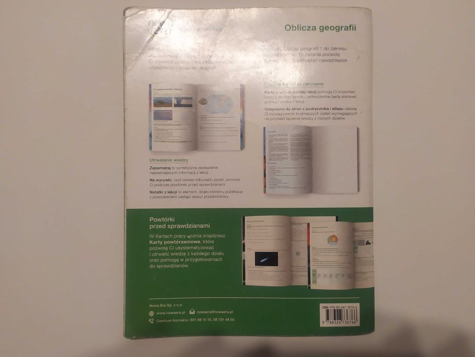 Karty pracy ucznia - ćwiczenia - Oblicza geografii 1 - wypełnione