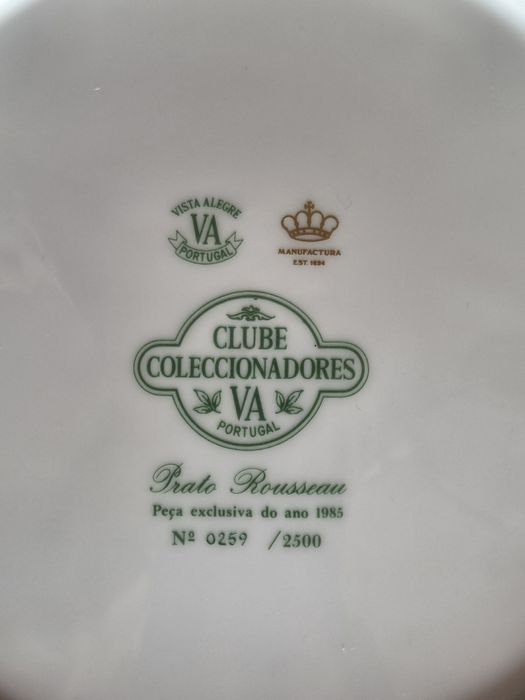 Prato Rousseau 1985 - Vista Alegre