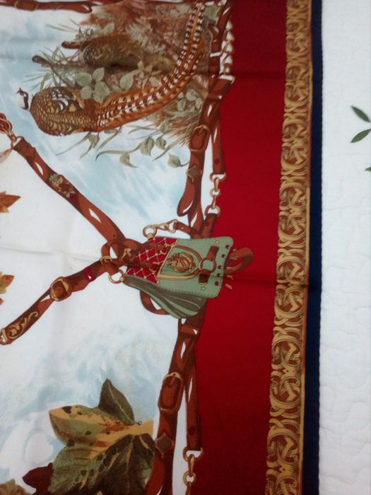 Lenço de seda prenda de Natal