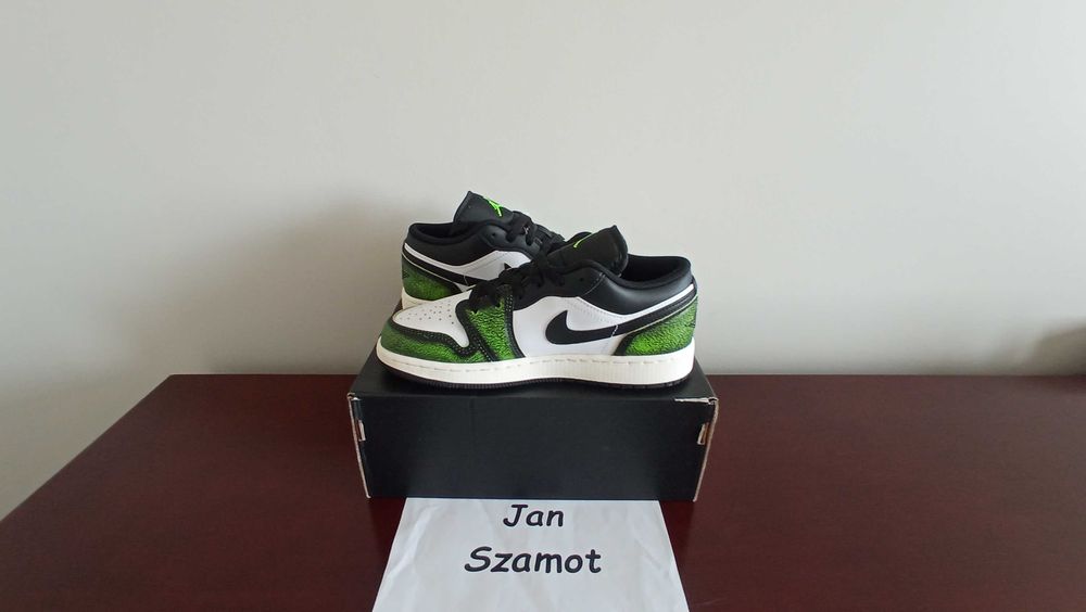 36,5 Buty Nike Air Jordan 1 Low Black Electric Green