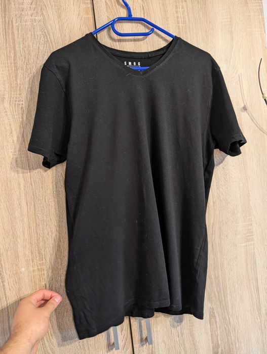 Damska czarna koszulka SMOG BASIC RegularFit - rozmiar M
