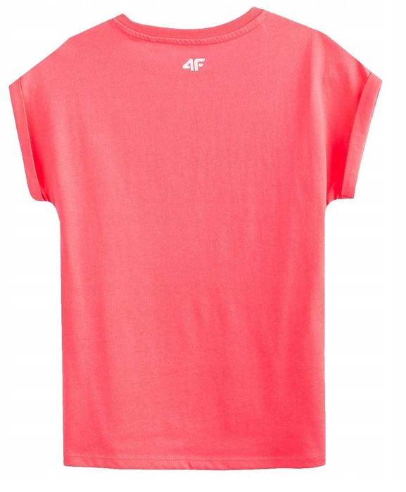T-shirt dziewczęcy marki 4F róż