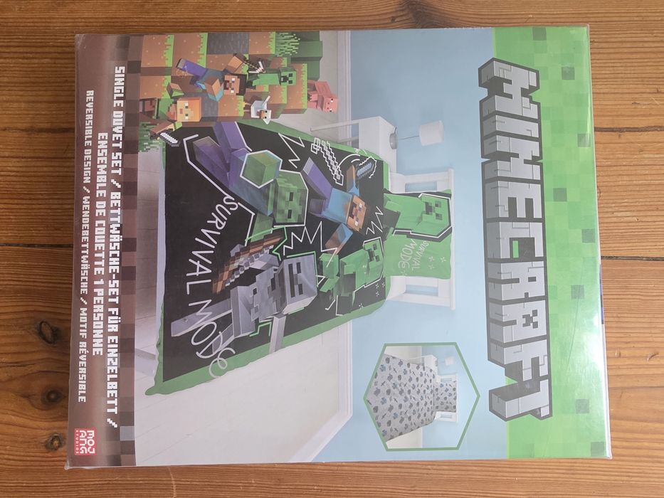 Постельное белье Майнкрафт Minecraft 135×200 см, 80×80 см
