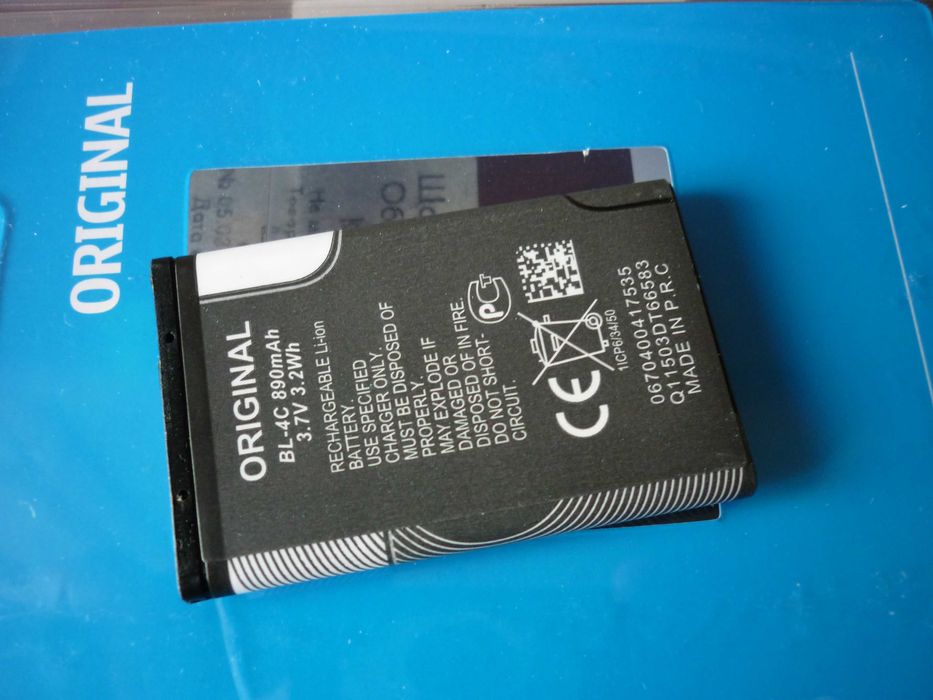 Акумулятор Nokia BL-4C, Ємність – 860 мА*год