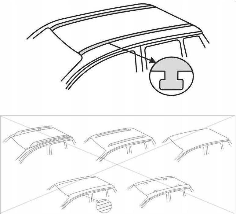 Bagażnik dachowy Renault Espace IV 2003 do 2014 bazowy relingi belki