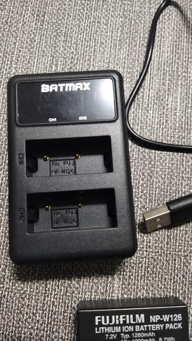 Carregador e bateria máquina fotográfica Fujifilm