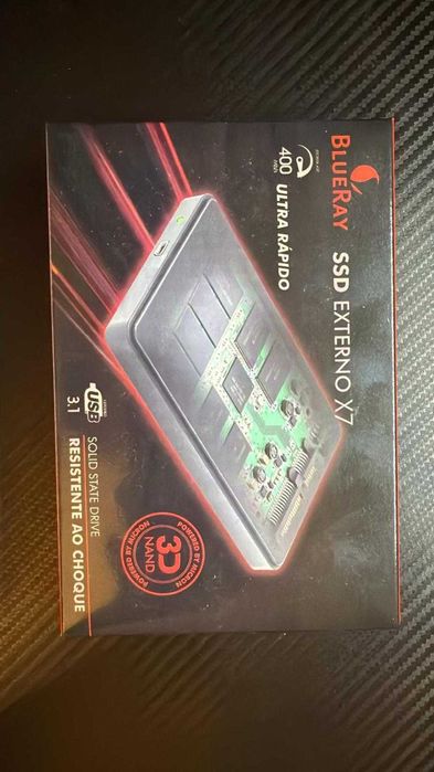 Disco Externo SSD BLUERAY 1 TB X7 - Produto Novo e Lacrado