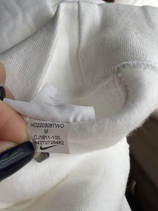Худі чоловчий Nike білого кольору з капюшоном нове оригінал з флісом розмір М