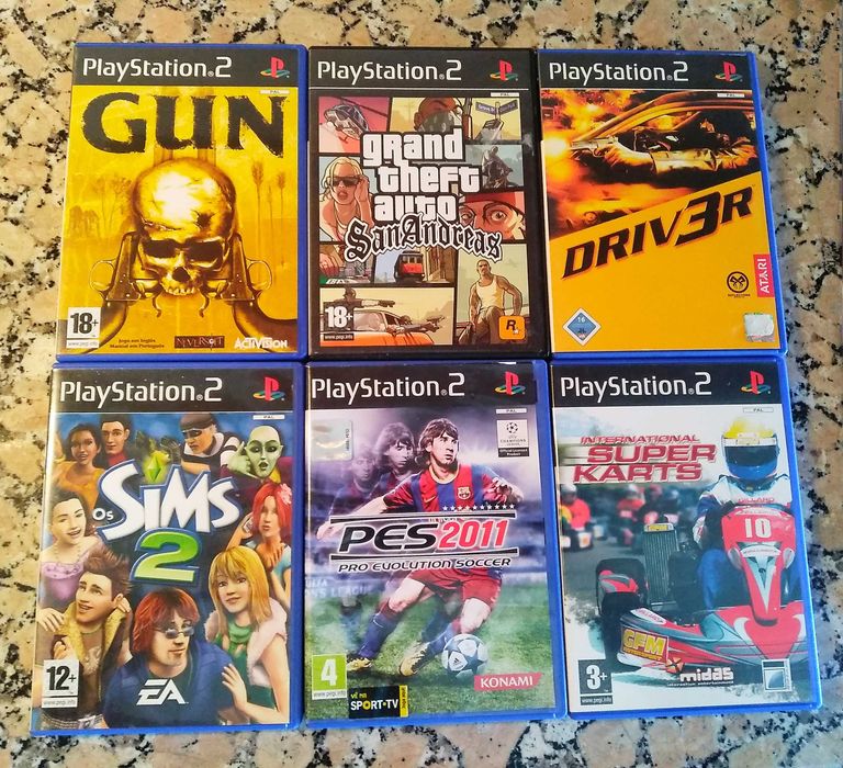 Jogos PS 2 e PC.