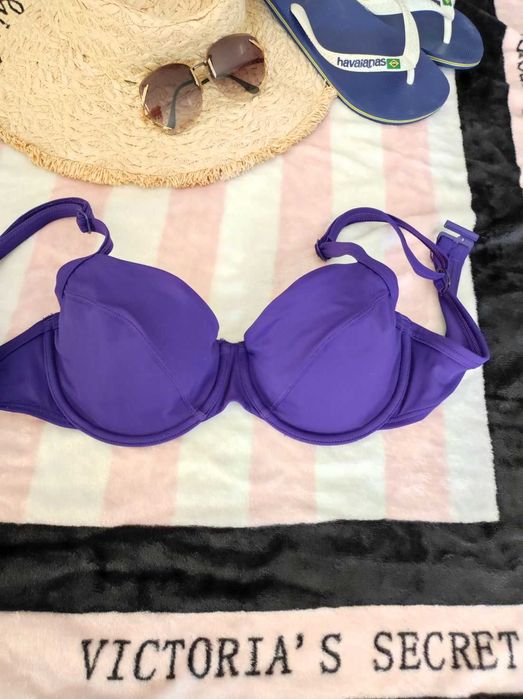 stanik plażowy biustonosz kostium kąpielowy 75C opalacz