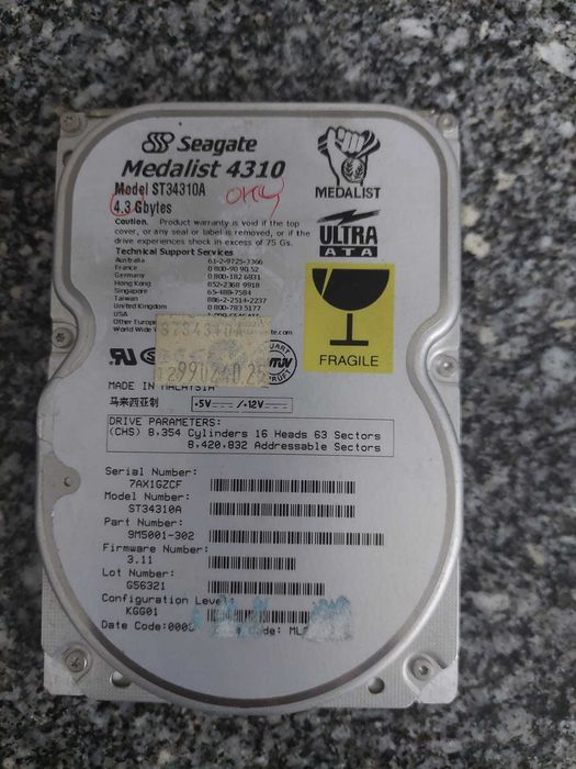Discos ATA varias marcas e modelos