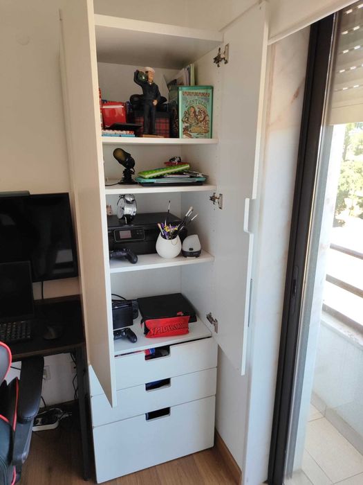 Armário IKEA branco c/ 3 gavetas