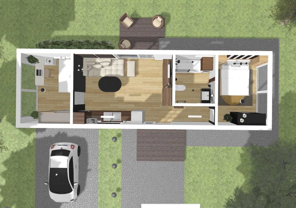 Domek Modułowy 36M2 DOMEK MOBILNY całoroczny SUPER CENA! pod klucz