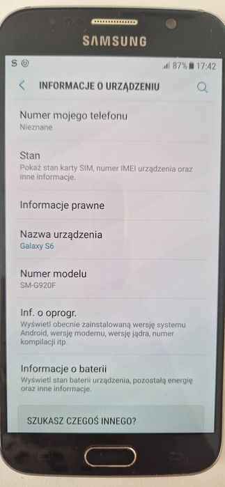 Telefon Samsung S6 Granatowy