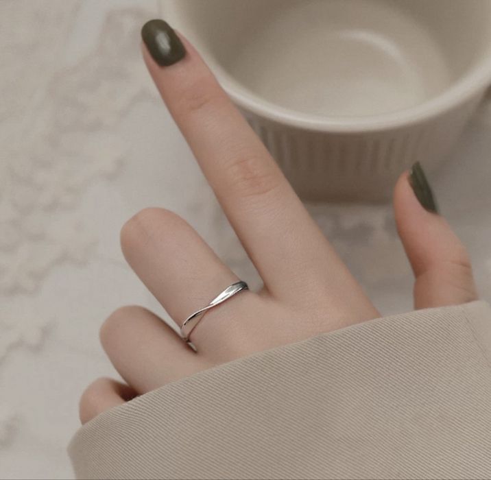 КІЛЬЦЕ КАБЛУЧКА СРІБЛО 925 МІНІМАЛІЗМ. МІШЕЧОК У ПОДАРУНОК