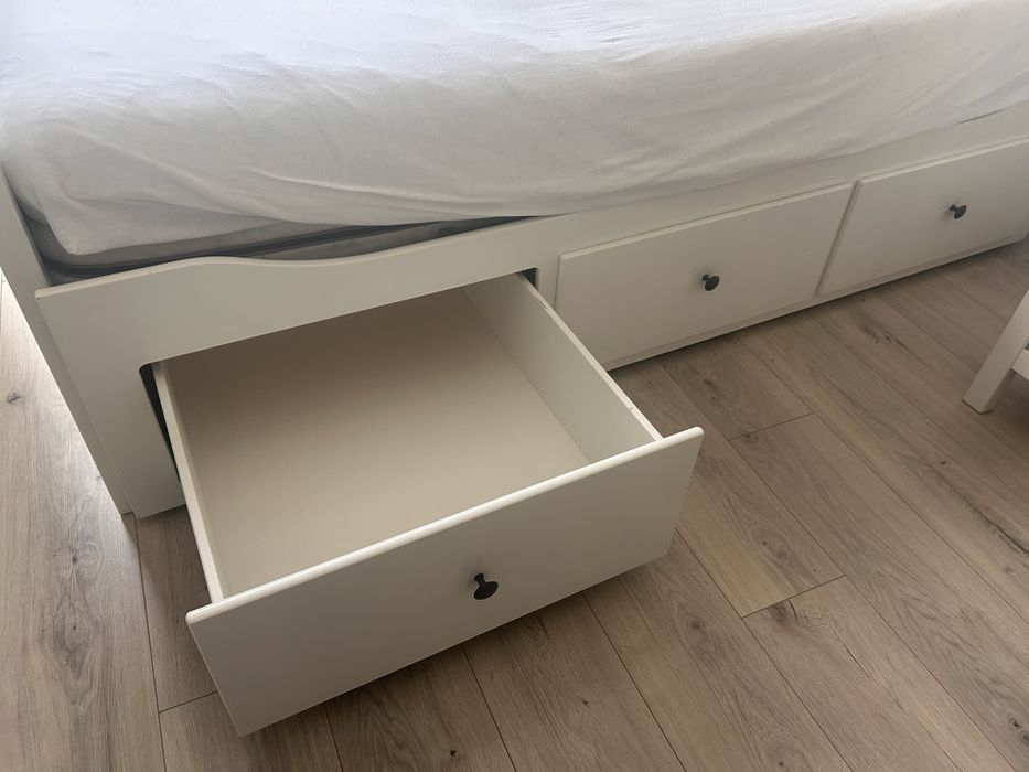 Łożko ikea białe drewniane