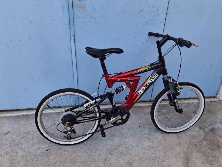 Bicicleta dupla suspensão roda 20 para 6 a 10 anos de idade