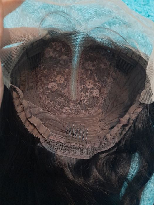 Peruka lace front braz czarna 100% naturalny włos