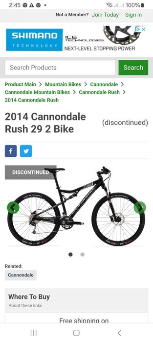 Cannondale Rush 29" full suspension