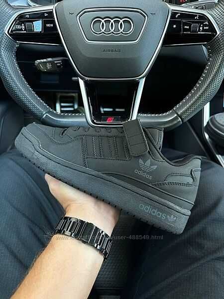 Чоловічі кросівки Adidas Forum 84 Low Black, нубук