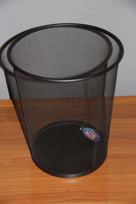 Металевий кошик для паперів чорний Ø29,5 / Н 37 см 17 л, Україна