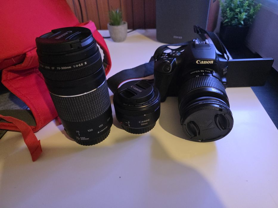 Câmera fotográfica Canon Eos 250D 3 objectivas