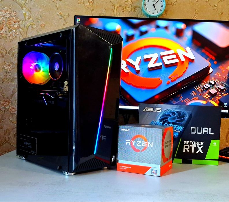 Ryzen 5 3600+ RTX2060+ B450+ 16gb DDR4 игровой компьютер AMD s-AM4 Samsung