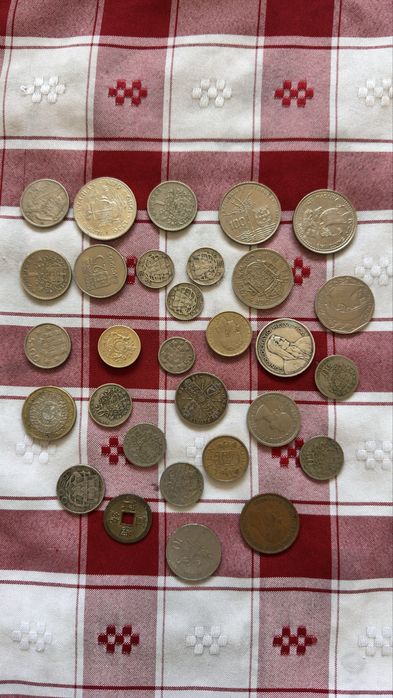 Moedas antigas de colecao