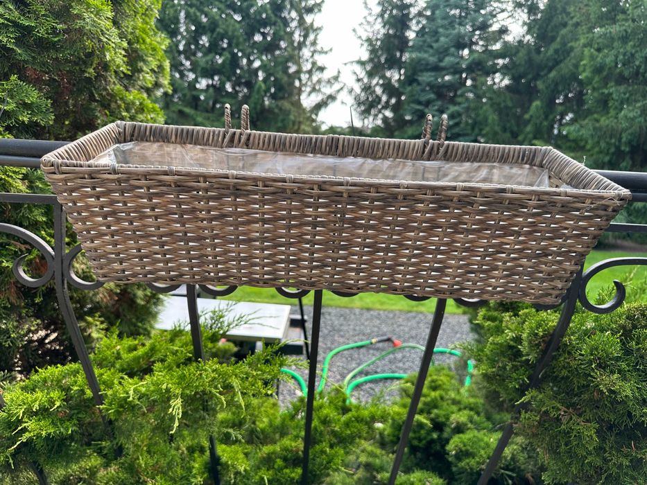 korytka długie  technorattan 3 szt