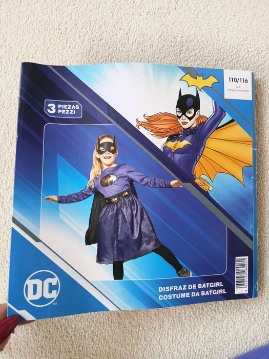 Sukienka BATGIRL rozm. 110/116 na bal karnawałowy, kostium