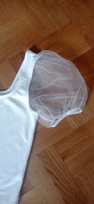 Bluzeczka bluzka top biała, z wiskozą rozm S Mango