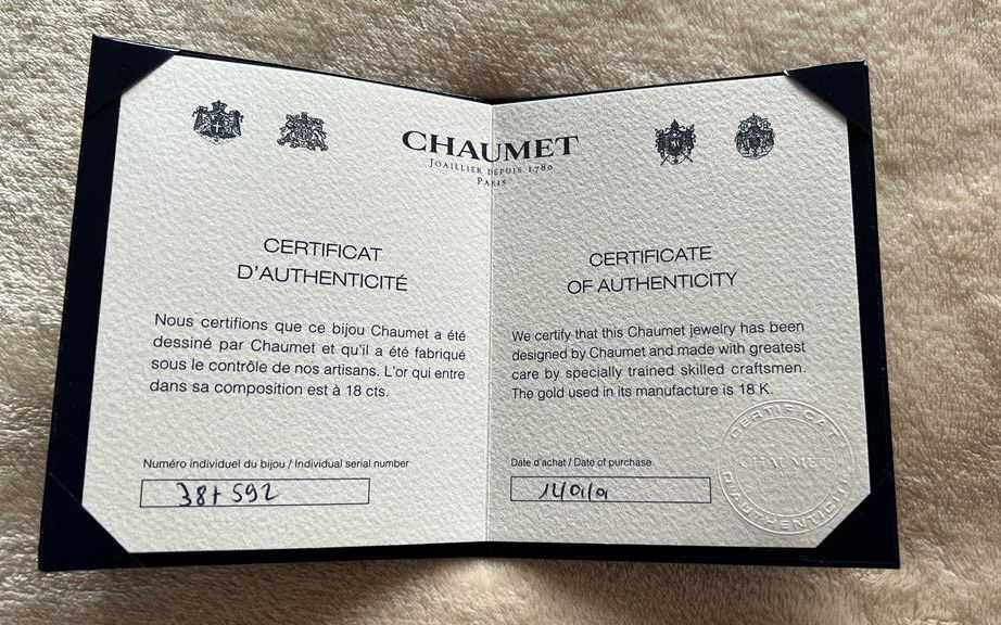 Chaumet сертификат