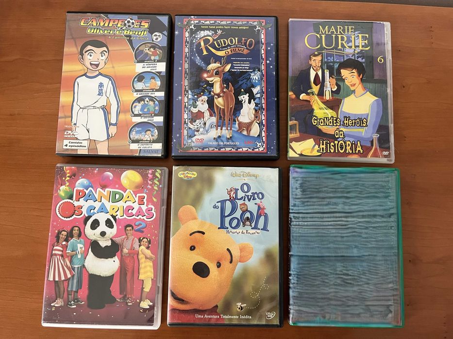 5 DVDs: Desenhos Animados em Português