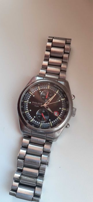Zegarek z bransoletką POLICE  Chronograph-stoper ładny stan.