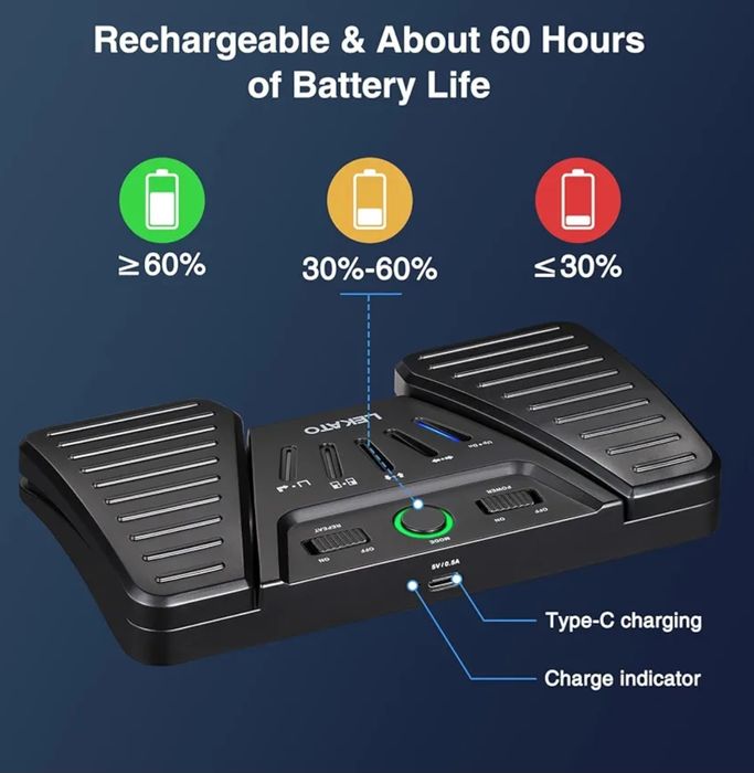 Pedais Bluetooth Lekato novos