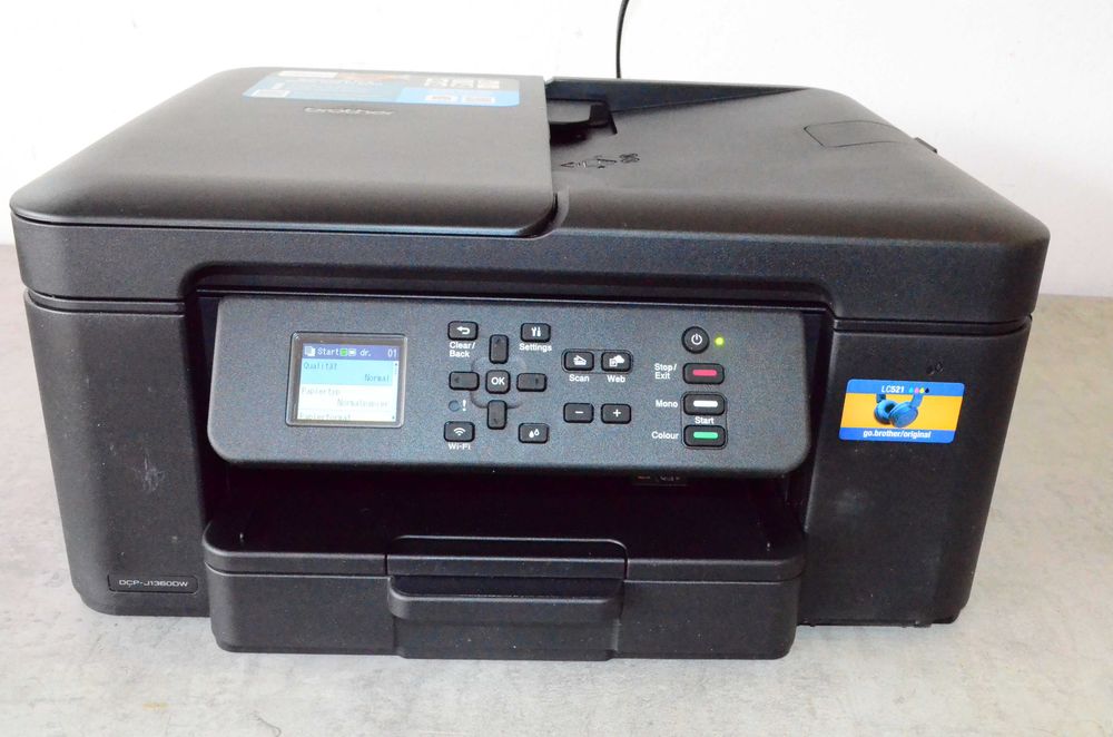 Drukarka wielofunkcyjna kolorowa Brother DCP-J1360DW- brak tuszy