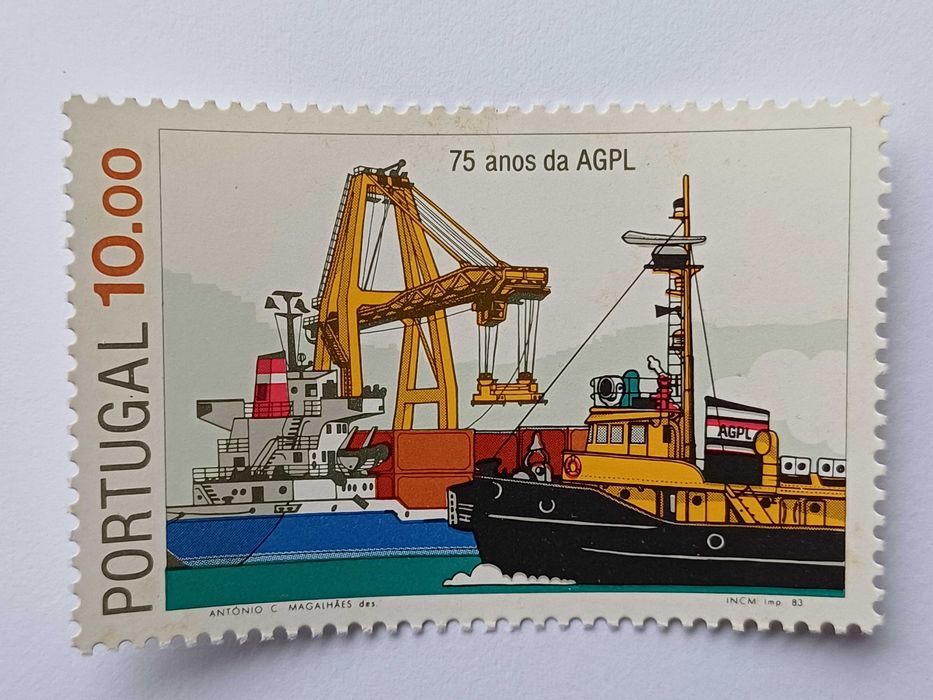 Filatelia - Portugal - 75 anos da AGPL, 1983