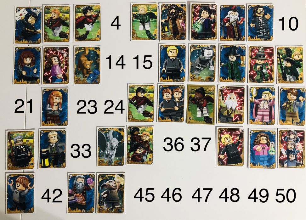 Kolekcjonerskie Karty z gazetek LEGO Harry Potter