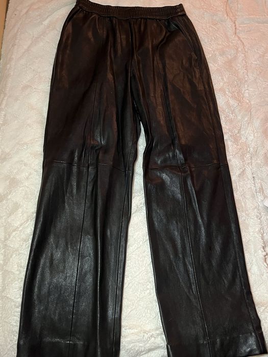 Шкіряні штани Mango