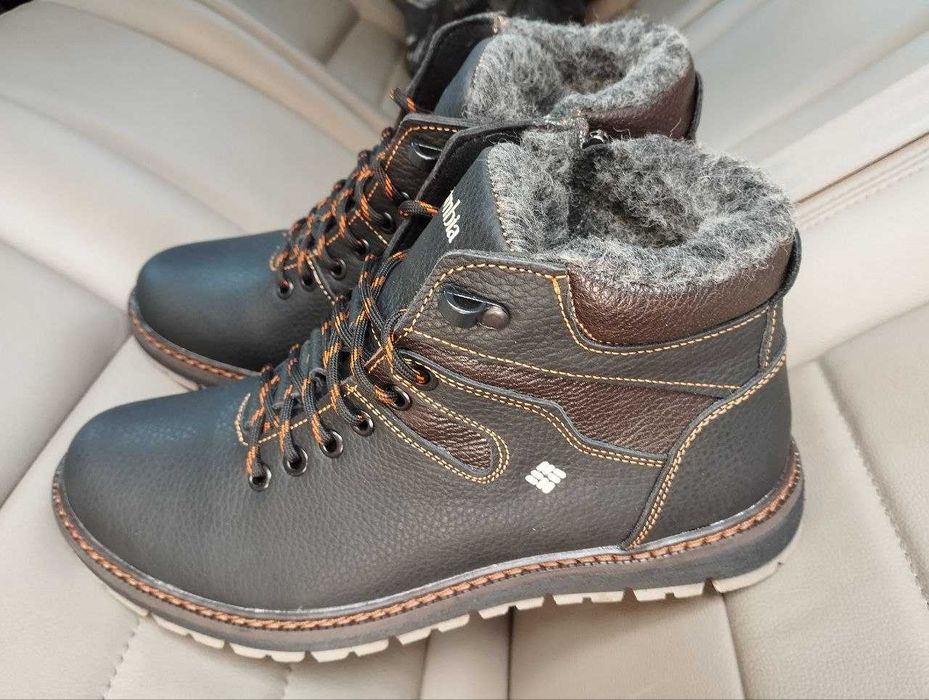 Мужские зимние ботинки Чоловічі черевики из натуральной кожи