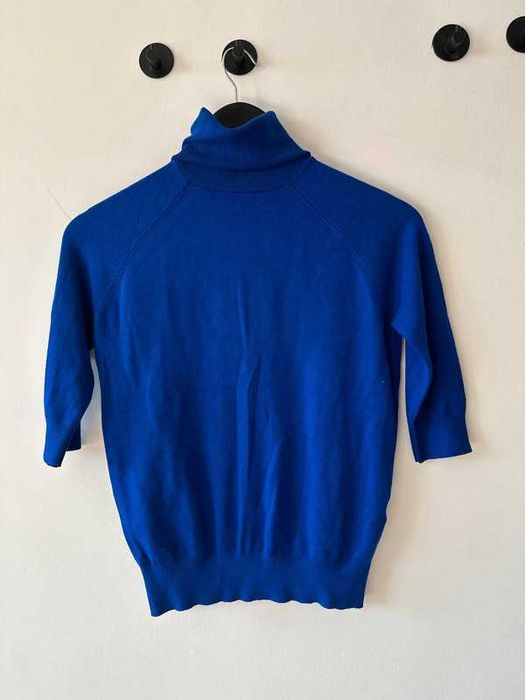 Granatowy sweterek z krótkim rękawem, ZARA