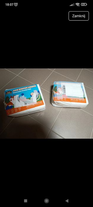 Jednorazowe wkładki do pieluch dla psa