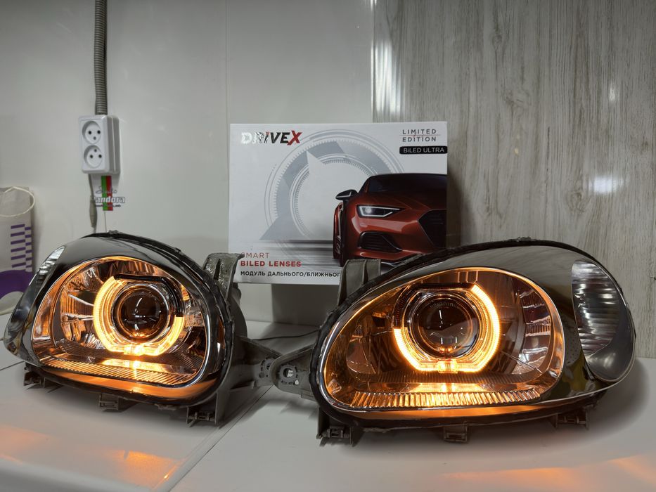 Фари на ланос лед биксенон линзы фары ланос Led установка линз свет 3"